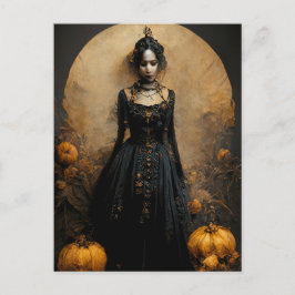 Halloween Gothic Girl Vykort
