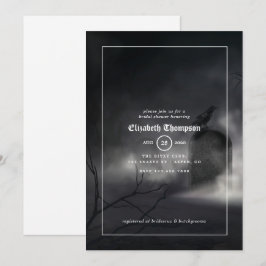 Halloween Gothic Inbjudningskort för möhippan