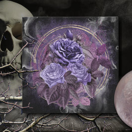 Halloween Gothic Lila Ro-inbjudan Inbjudningar