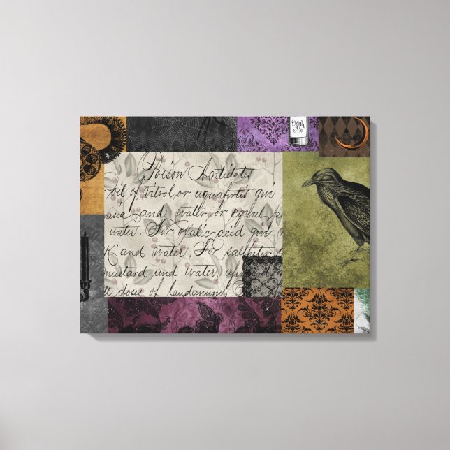 Halloween Gothic Medieval Spooky Apothecary Art Canvastryck (Framsida)