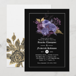 Halloween Gothic Rehearsal Middag Invitation Inbjudningar