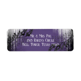 Halloween Gothic Returadress Etikett