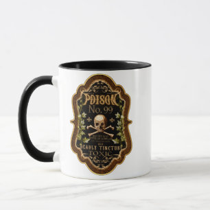 Halloween Gothic Skull och Crossbone Witch Pitch Mugg