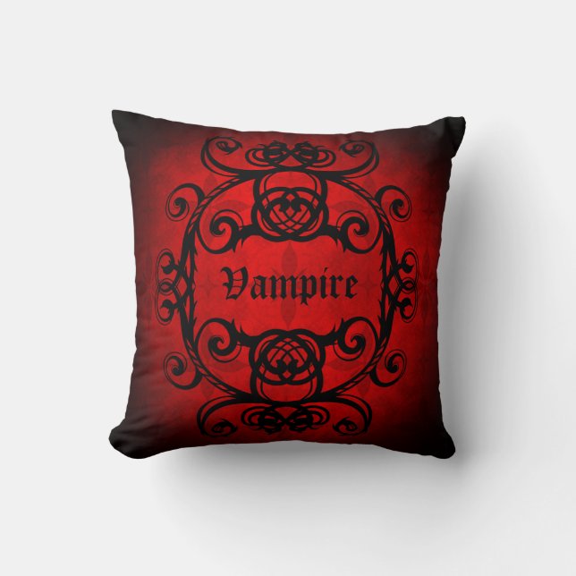 Halloween Gothic vampyr Red and black decor Kudde (Framsida)