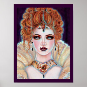 Halloween Gothic Victorian vampre av Renee Lavoie Poster