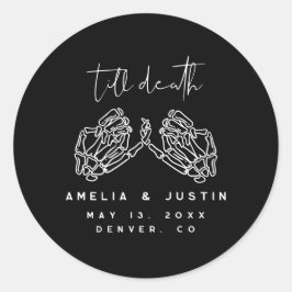 Halloween Gothic Wedding Favor Stickers Runt Klistermärke