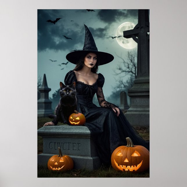 Halloween Gothic Witch Poster (Framsidan)