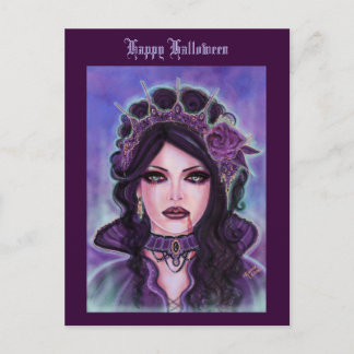 Halloween gotisk viktoriansk vampyr av Renee Lavoi Vykort