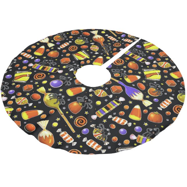 Halloween Gott-eller-Busse-dekoration Julgransmatta Borstad Polyester (Vinklad)