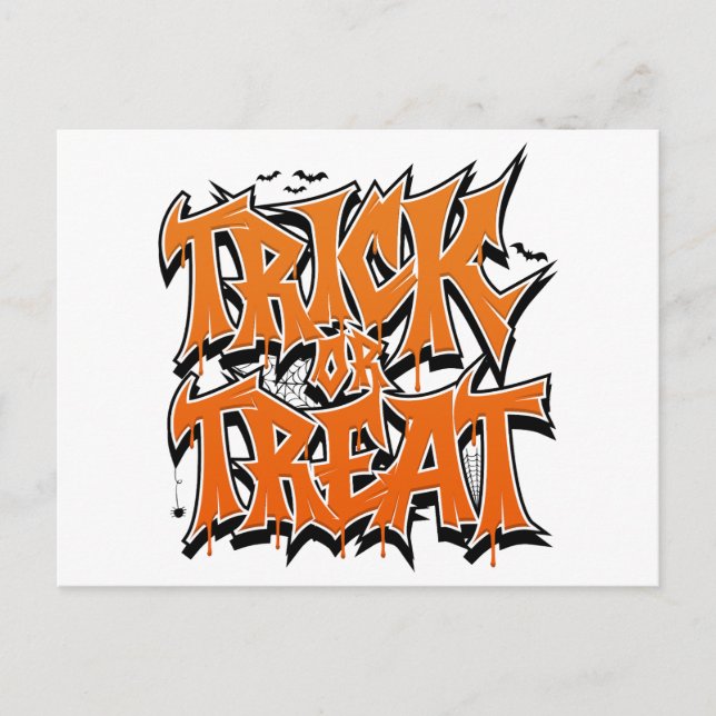 Halloween Graffiti Vykort (Framsida)