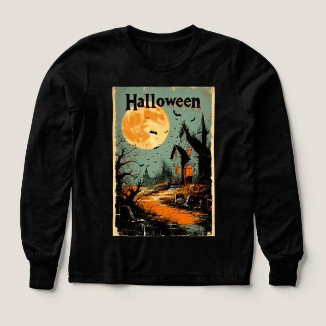 Halloween-grafik - 1960-talet Poster Stil T Shirt (Design framsida)