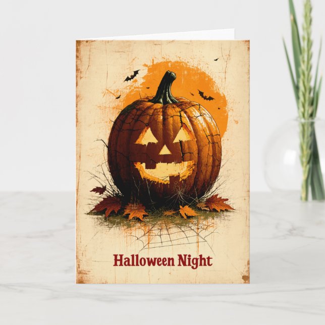 Halloween-grafik - unikt 1960-tal Stil Kort (Framsida)