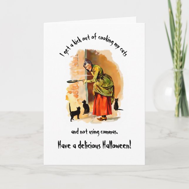 Halloween Grammar Kort (Framsida)