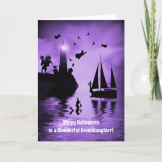 Halloween Granddotter Roligt Sjöjungfru Witches Kort