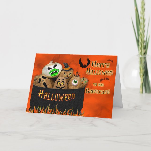 HALLOWEEN - GRANDSON - POTATO ONION COSTUME KORT (Framsida)