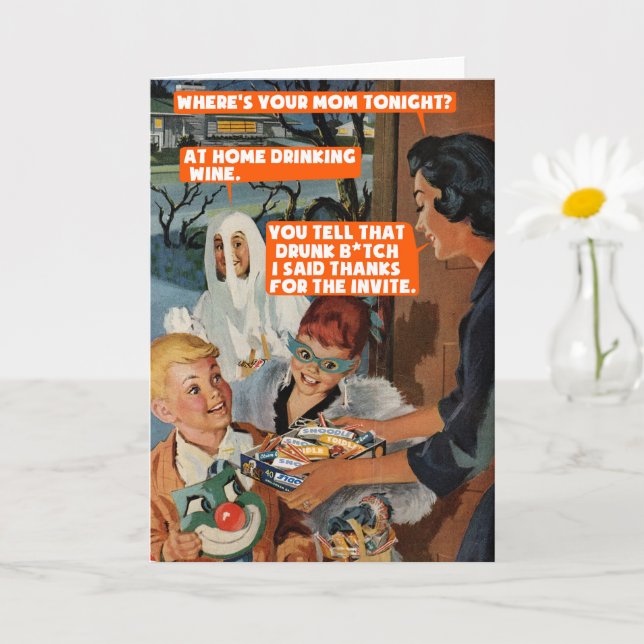 Halloween grannar vänner kort (Liten växt)