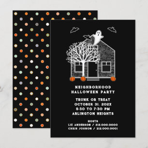 Halloween-grannskapet Party Inbjudningar