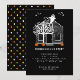 Halloween-grannskapet Party Inbjudningar