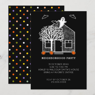 Halloween-grannskapet Party Inbjudningar