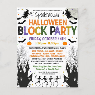 Halloween-grannskapsblocket Party Inbjudan