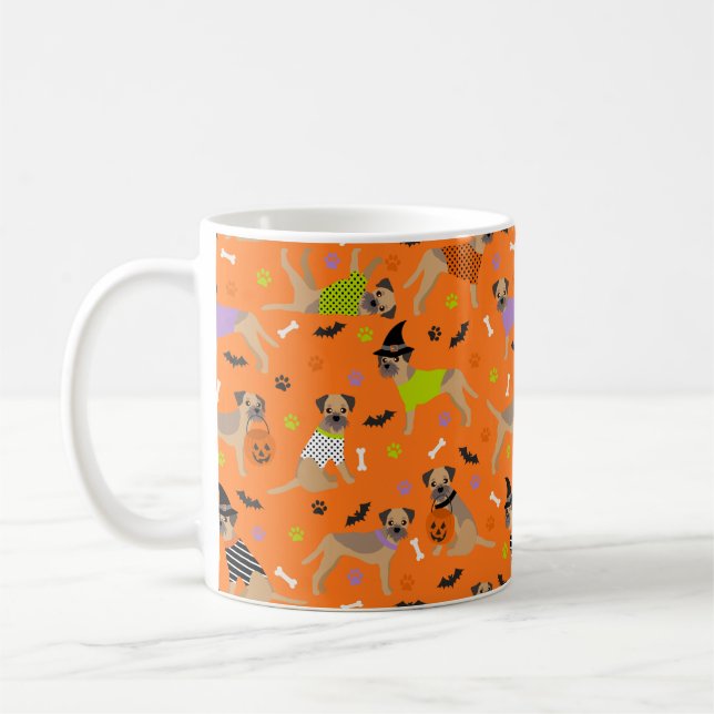 Halloween Gräns Terrier Kaffemugg (Vänster)