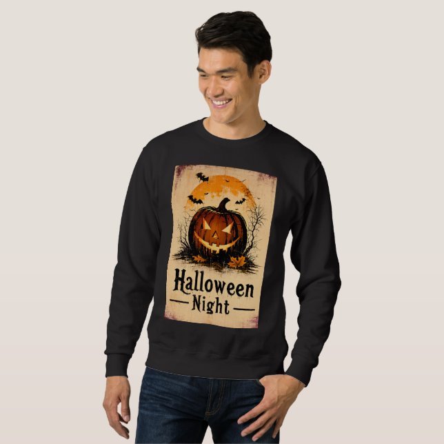 Halloween Graphic – 1960s Theme Edition Lång Ärmad Tröja (Hel framsida)