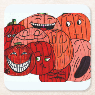 HALLoween GRÄSPUMPA Underlägg Papper Kvadrat