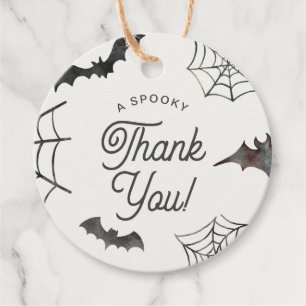 Halloween-Grått-Fladdermöss och -Spindelnät Gåvor Etiketter