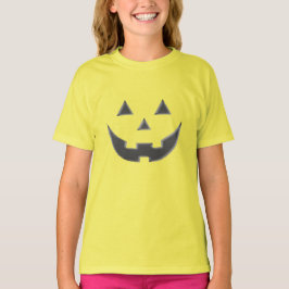 Halloween grått gult Jack o lantern pumprungar T Shirt