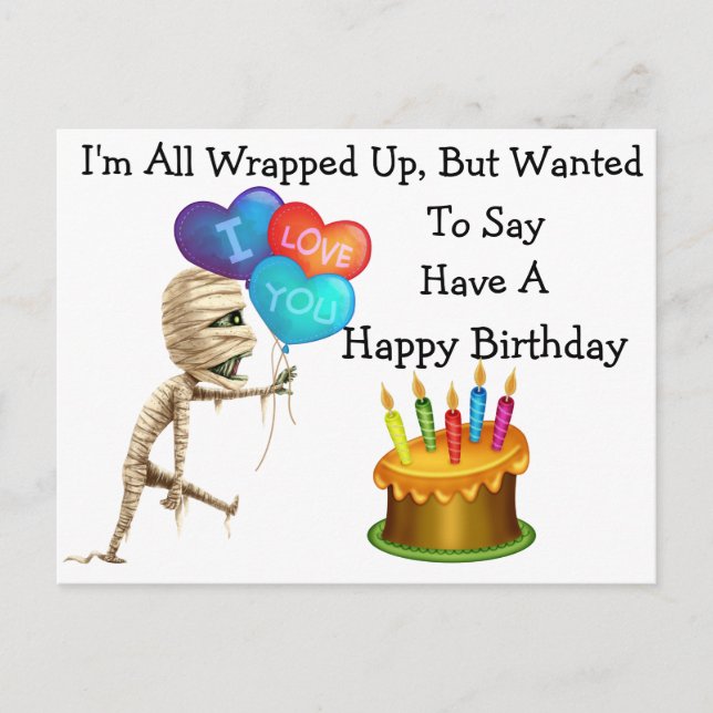 Halloween Grattis på födelsedagen Vykort (Framsida)