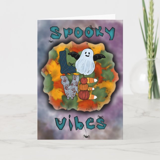Halloween gratulationskort kort (Framsida)