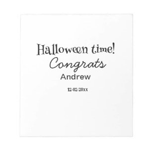 Halloween gratulerar lägga till namn datum år exam anteckningsblock