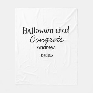 Halloween gratulerar lägga till namn datum år exam fleecefilt