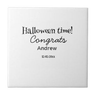 Halloween gratulerar lägga till namn datum år exam kakelplatta