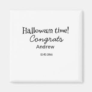 Halloween gratulerar lägga till namn datum år exam magnet