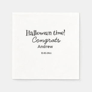 Halloween gratulerar lägga till namn datum år exam pappersservett