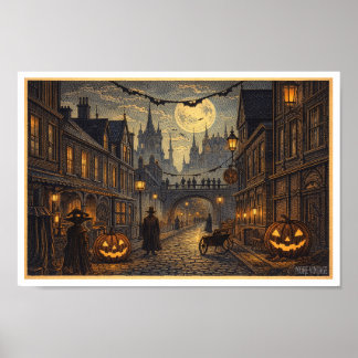 HALLoween-gravering VIKTORIANSKT LONDON Poster