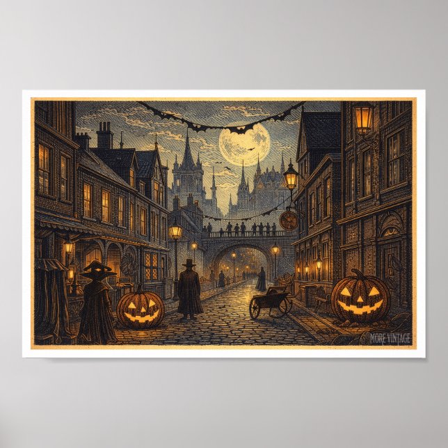 HALLoween-gravering VIKTORIANSKT LONDON Poster (Framsidan)