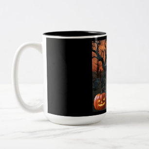 ’Halloween gravestone humor ’Rust T Grind’ Två-Tonad Mugg