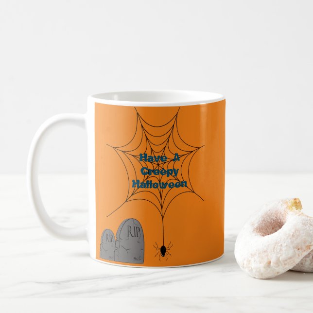 Halloween gravestones mugg (Med munk)