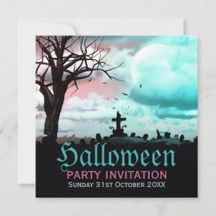 Halloween Graveyard Dusk-inbjudan Inbjudningar