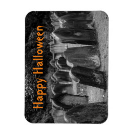 Halloween Graveyard Gravsten Magnet