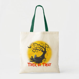 Halloween Graveyard och Måne Bag Tygkasse