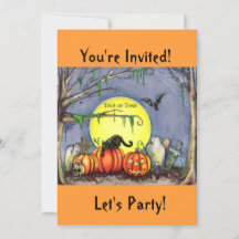 Halloween Graveyard Scene Party-inbjudan