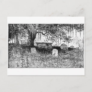 Halloween Graveyard Scene Vykort