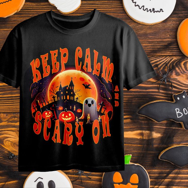 Halloween graveyard söt Ghost och Jack-O-Lanternor T Shirt (Skapare uppladdad)