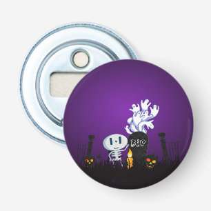 Halloween Graveyard Spooky Cute Skeleton & Spöken Flasköppnare