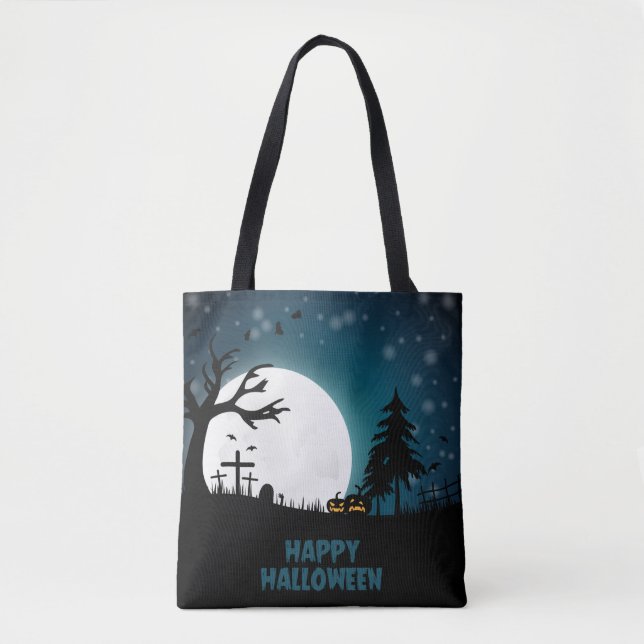Halloween Graveyard Tygkasse (Framsida)