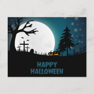 Halloween Graveyard Vykort