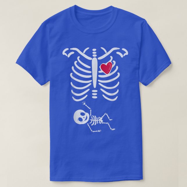 Halloween Gravid Costumes Gravida Skeleton  T Shirt (Design framsida)